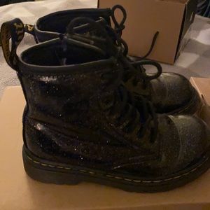 Black Glitter Dr. Martens kids size 10